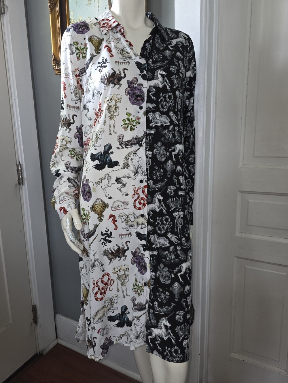 Pretty Snake Freaks Of Nature Hybrid Shirt Dress Medium Excellent - Picture 4 of 11